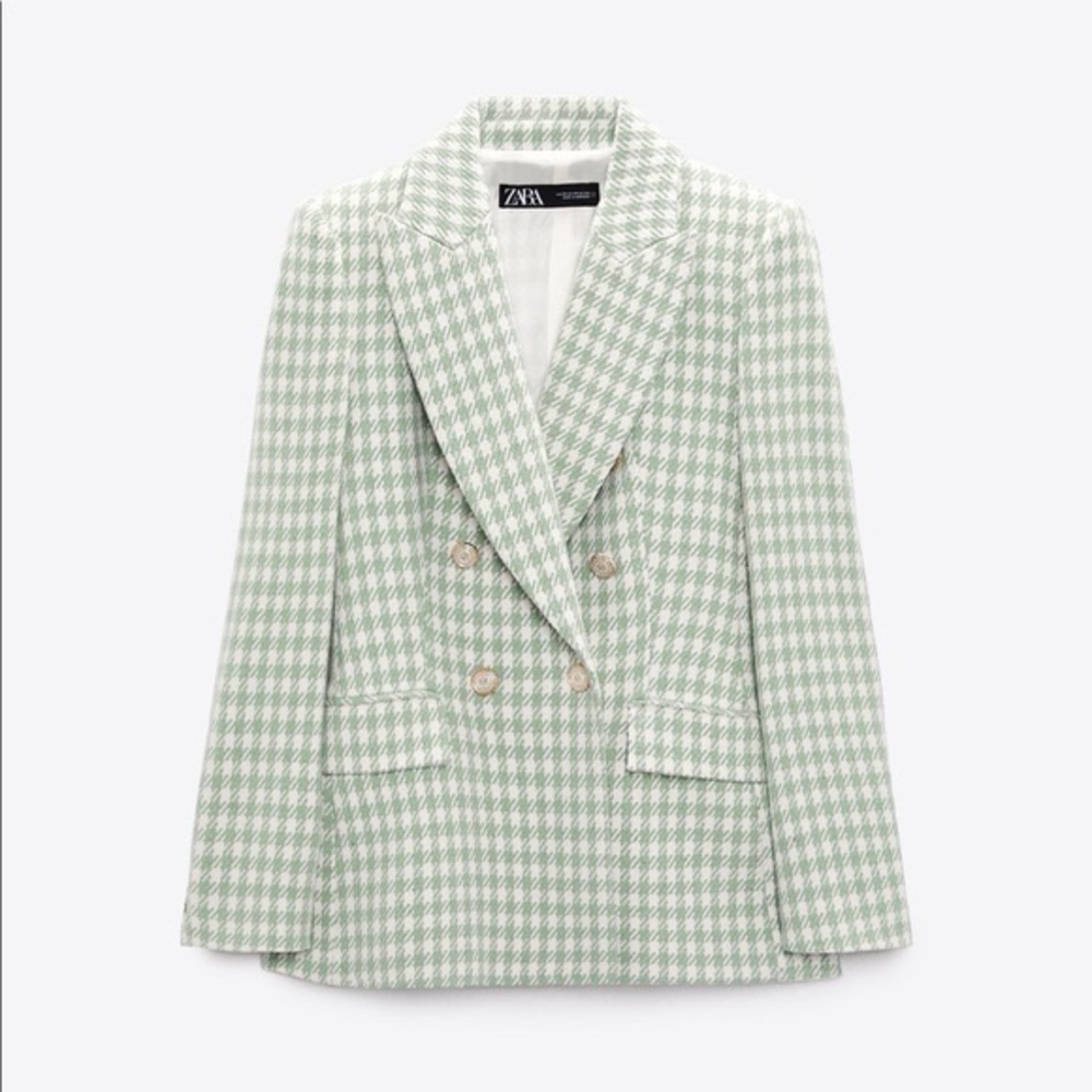 Zara Houndstooth Blazer